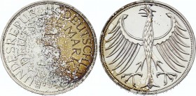 Germany FRG 5 Mark 1969 J
KM# 112; Silver; UNC with Amazing Toning!