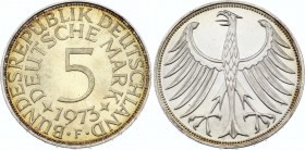 Germany FRG 5 Mark 1973 F
KM# 112; Silver; UNC with Amazing Toning!
