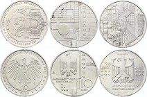Germany Set of 3 Silver Coins: 10 Euro 2003G - 10 Euro 2004A - 10 Euro 2019J 2003 -19
Silver; XF-AUNC