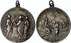 German States Nurnberg Silver Medal "Taufe Jesu im Jordan" (ND) 
Obv.: AVS DEM VORBILD VNSRER TAVF Taufe Jesu im Jordan / Rev.: STEIGT GLAVB LIEB VND...