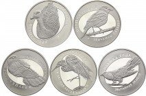 Belarus Set of 5 Coins of 1 Rouble 2007-14 Birds
The Bird of The Year; Prooflike