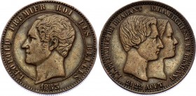 Belgium 10 Centimes 1853
X# 1.1; Copper; Marriage of Duke and Dutchess of Brabant; VF+