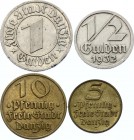 Danzig Set of 4 Coins 1932 
KM# 151-154; XF