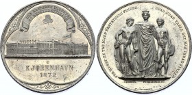 Denmark Medal "Nordic Industry and Art Exhibition in Copenhagen" 1872 
Tin 69.76g 54mm