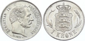 Denmark 1 Krone 1875 
KM# 797; Silver; UNC