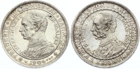 Denmark 2 Kroner 1906 
KM# 803; Silver; Death of Christian IX and accession of Frederik VIII; AUNC