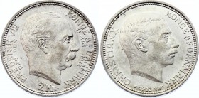 Denmark 2 Kroner 1912 
KM# 811; Silver; Death of Frederik VIII and accession of Christian X; UNC