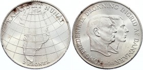 Denmark 2 Kroner 1953 
KM# 844; Silver; Foundation for the Campaign against Tuberculosis in Greenland; UNC