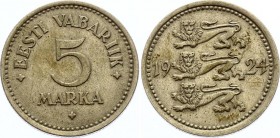 Estonia 5 Marka 1924
KM# 3a; XF