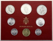 Vatican / Papal States Full Set of 8 Coins 1971 
MS# 75; With Silver; In Original Package; Paul VI
