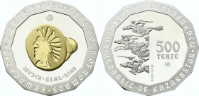 Kazakhstan 500 Tenge 2007
KM# 89; Silver Proof; The Gold of Nomads Series - Seal Ring; With Certificate & Original Box