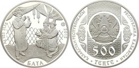Kazakhstan 500 Tenge 2015
Silver Proof; Traditions Series - Bata; Mintage 3000; With Certificate & Original Box