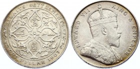 Straits Settlements 1 Dollar 1907 
KM# 26; Silver; Edward VII; XF+