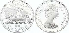Canada 1 Dollar 1981 
KM# 130; Silver Proof; 100th Anniversary of the Trans-Canada Railway