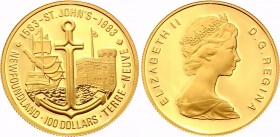 Canada 100 Dollars 1983 
KM# 139; 400th Anniversary of St. John’s, Newfoundland; Gold (.917) 16.97g; Proof