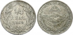 Honduras 1/4 Real 1869 A
KM# 31; Anchor