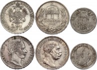 Austria-Hungary Lot of 3 Silver Coins 1860 - 1915
Silver; VF-UNC