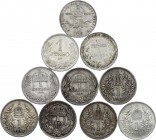 Austria-Hungary Lot of 10 Silver Coins 1893 - 1926
1 Corona / Korona 1893 - 1926; Silver; VF-UNC