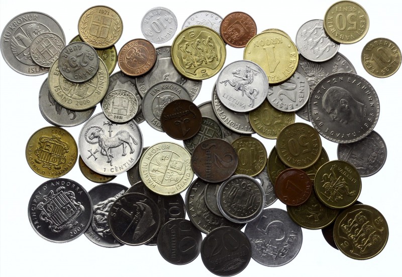 Europe Lot of 62 Coins 
Various Countries, Dates & Denominations; XF-UNC