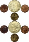 France Lot of 4 Coins 1896 - 1987
1 & 20 Centimes 1896 - 1987; Mostly UNC with Amazing Mint Luster