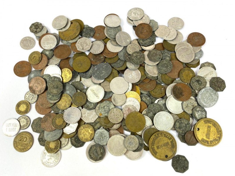 Germany Lot of 295 Beer Tokens
Various Shapes, Motives & Metals