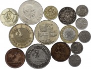 Great Britain Lot of 15 Coins 
Various Dates & Denominations; VF-UNC