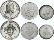 Hungary Lot of 3 Silver Coins 1936 - 1946
Silver; Various Dates & Denominations