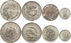 Mexico Nice Lot of 4 Coins 1932 - 1947
Silver; Various Dates & Denominations; UNC