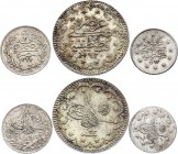 Ottoman Empire Lot of 3 Silver Coins 
Various Dates & Denominations; XF-UNC