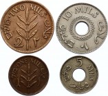 Palestine Lot of 4 Coins 1935 - 1946
1 2 5 10 Mils 1935 - 1946