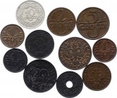 Poland Lot of 11 Coins 1923 - 1939
Various Dates, Denominations & Conditions
