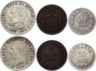 Romania Nice Lot of 3 Coins 1867 - 1906
Silver; Various Dates & Denominations