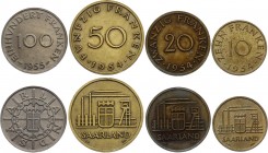 Saarland 10 20 50 100 Francs 1954 - 1955
XF-UNC