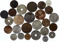 Sweden Lot of 26 Coins 1875 - 1970
With Silver; Various Dates & Denominations; XF-UNC
