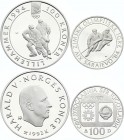 Yugoslavia & Norway Lot of 2 Coins 1982 - 1992
Silver Proof; Hockey