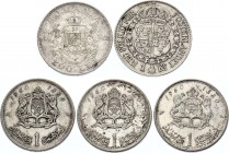 World Lot of 5 Silver Coins 1937 -60 
Various Coutries, Dates & Denominations; Silver; F-VF