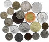 World Lot of 21 Coins 
With Silver; Various Countries, Dates & Denominations
