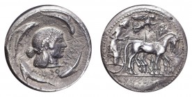 SICILY: SYRACUSE. Deinomenid Tyranny, 485-466 BC. AR Tetradrachm, 16.91 g. Some porosity and light old scratch, otherwise about very fine. Ex. Nomos O...