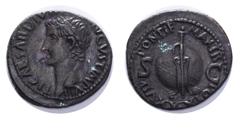 ROMAN EMPIRE. Tiberius, AD 14-37. AE As, 11.72 g. Good very fine. RIC I², S.98,?...
