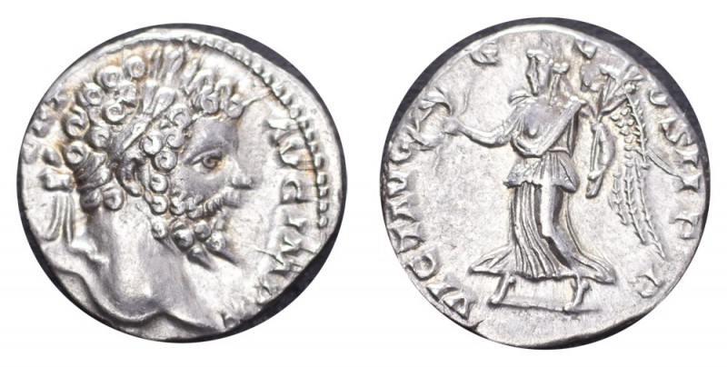 ROMAN EMPIRE. Septimus Severus, 193-211. AG Denarius, 2.78 g. Choice mint state,...
