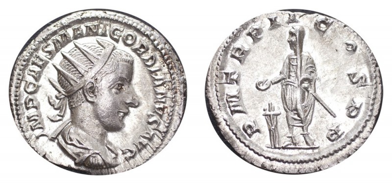 ROMAN EMPIRE. Gordian III, 238-244 AD. AG Antoninian, 4.52 g. Choice mint state ...