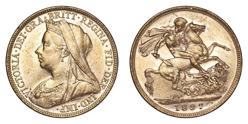 AUSTRALIA. Victoria, 1837-1901. Gold Sovereign 1897-M, Sydney. 7.99 g. About ext...