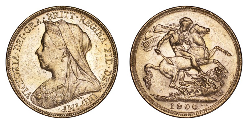 AUSTRALIA. Victoria, 1837-1901. Gold Sovereign 1900-M, Melbourne. Veiled Head. 7...