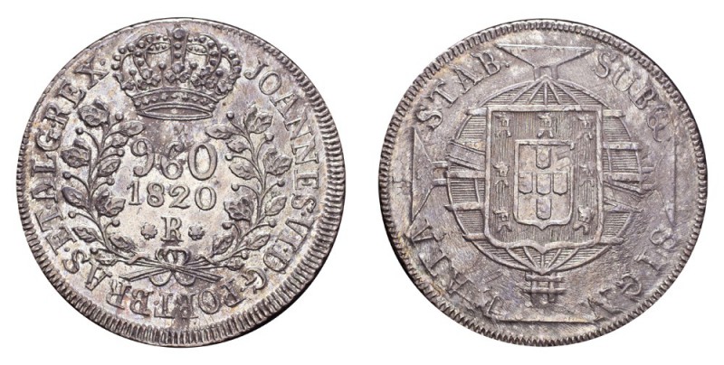 BRAZIL. Jao VI, 1818-20. 960 Reis 1820-R, Rio de Janeiro. 26.94 g. Mintage 2,063...