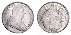 GERMANY: BAVARIA. Karl Theodor, 1777-99. Taler 1781, Munich. Dav. 1965. Extremely fine, reverse with adjustment marks.