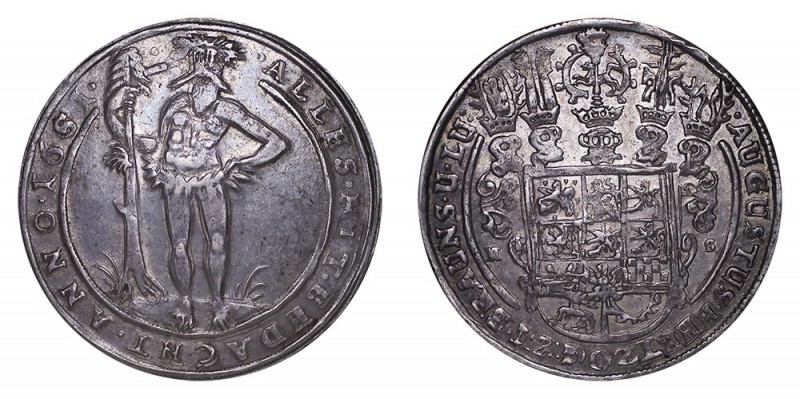 GERMANY: BRUNSWICK-WOLFENBUTTEL. Augustus II, 1634-66. Taler 1651-HS, Zellerfeld...