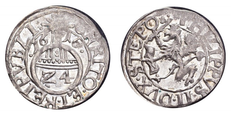 GERMANY: POMERANIA. Philipp III Julius, 1604-25. 1/24 Taler 1616, 1.76 g. Hildis...