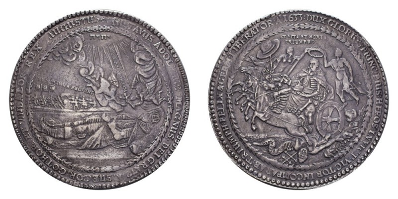 GERMANY: POMERANIA - SWEDISH RULE. Gustavus Adolphus, 1631-32. 4 Taler 1633, Wol...
