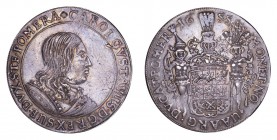 GERMANY: POMERANIA - SWEDISH RULE. Carl X Gustav, 1654-60. Taler 1655, Stettin. Ahlstrom 36; Dav. 4577. Pleasant toning. Scarce issue. Extremely fine....