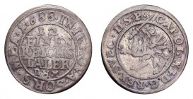 GERMANY: POMERANIA - SWEDISH RULE. Karl XI, 1660-97. 1/12 Taler 1688 DHM, Stettin. 3.38 g. Ahlstrom 147a.